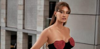 Disha Patani Looks Hot In A Cherry Red Attire